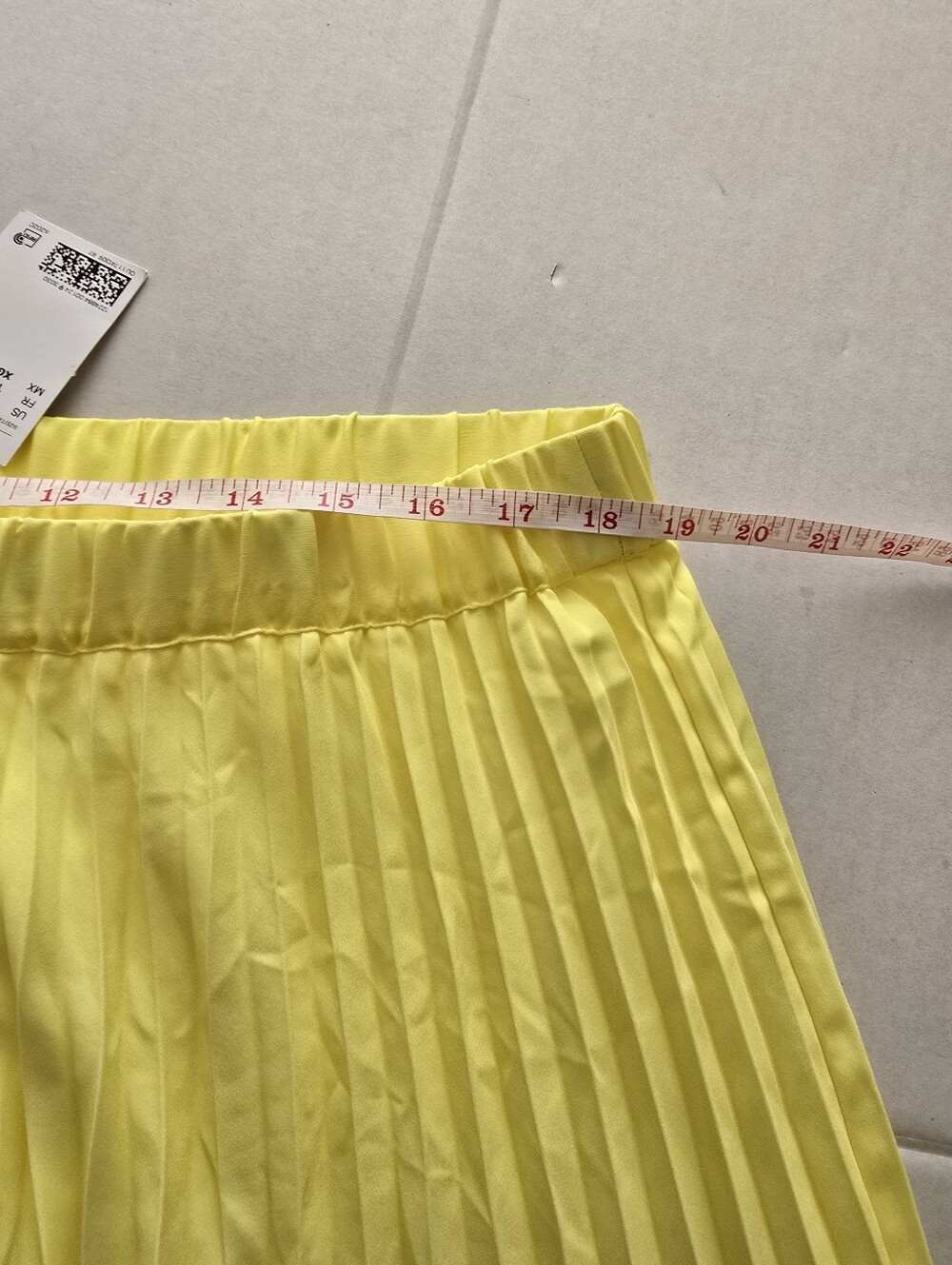 NWT H&M Ombre Pleated Maxi Skirt Yellow Size XL - Picture 8 of 13